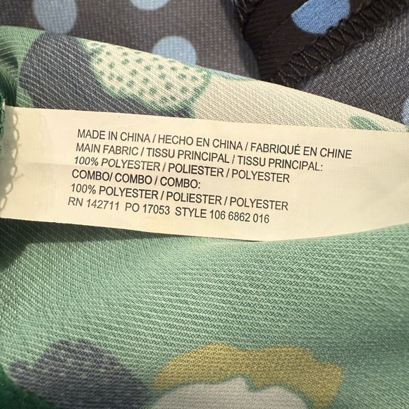 Eloquii Green Floral Blouse Size 14 - Picture 6 of 6